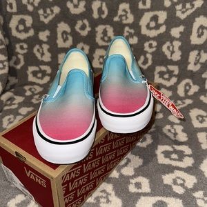 Vans Slip On SF Tennis Shoe - (Ombre) Multi / True White New 😍😍🫶🏻🫶🏻